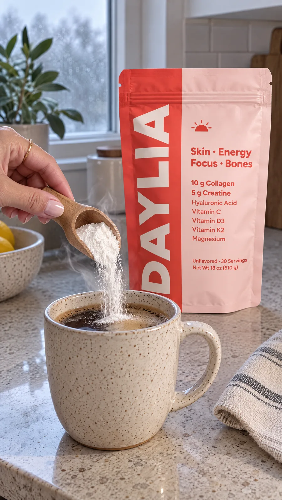 Sue H. holding a bag of Daylia